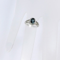 Bild 4 von Zarter 925 Silber Ring mit Brasilien London Blue Topas, GR 52 (Ø 16,5 mm)