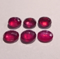 Bild 2 von 14.11 ct. 6 Stück feine ovale rote 8.5 x 7 mm Mosambik Rubin Edelsteine