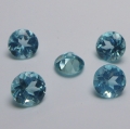 2.45 ct! 6 nice round Neon Blue Madagaskar Apatite Gems