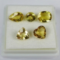 Bild 1 von 3.37 ct. VVS! Noble Mix with 5 pieces natural Goldberyl Gemstones