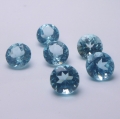 2.45 ct! 6 nice round Neon Blue Madagaskar Apatite Gems