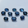 2.30 ct! 10 Stück ovale dunkelblaue 4x3 mm Madagaskar Saphire