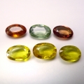 2.67 ct 6 pieces oval 6 x 4 mm Multi Color Tanzania Sapphires