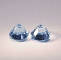 Bild 2 von 2.31ct ct VVS! Feines Paar runde 6.5 mm Swiss Blue Topase