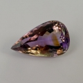 20.79 ct VVS! Excellent 24 x 14 mm Pear Facet Bolivia Bi-Color Ametrine