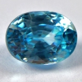 Bild 1 von 2.89 ct  VVS! Ovaler blauer 7.9 x 6.9 mm Kambodscha Zirkon Edelstein