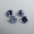 2.74 ct. VVS / VS! 4 pcs Round 5.4 - 5.6 mm Multicolor Tanzanite Gemstones