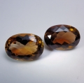 Bild 1 von 14.58 ct.  Tolles Paar große ovale 14 x 10 mm Brasilien Champagne Topase