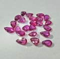 2.71 ct. 23 pieces fine Pink Red 3.5 x 2.5 - 4 x 2.5 mm Pear Facet Thailand Ruby