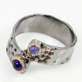 Bild 2 von Unicum! 925 Silver Fine Art Designer Ring with genuine Sapphires SZ 9.25 (Ø 19,2mm)