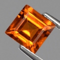 1.23 ct. Toller Top Rot Oranger 5.8 x 5.7 mm Karree Hessonit Granat