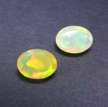 1.55 ct. Noble  pair of oval 8 x 6 mm Ethiopian Opal Gemstones