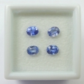 1.57 ct. 4 pieces fine oval Medium Blue Ceylon Saphire