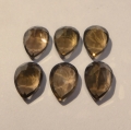 Bild 2 von 10.82 ct . 6 Stück augenreine 10 x 7 mm Rauchquarz Tropfen
