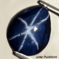 Bild 1 von 4.13 ct Dark Blue 9.8 x 8 mm Blue Star Star Sapphire, Pear Cabochon