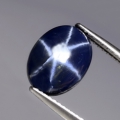 5.62 ct  Ovaler echter 11.2 x 8.6 mm Blue- Star Sternsaphir
