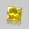 0.11 ct VS-1 ! Feiner 2.8 x 2.6mm Fancy Gelb Afrika Diamant mit Prinzess Schliff
