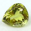 Bild 1 von 23.89 ct  IF ! Schöner großer 19.8 x 16.7 mm Lemon Quarz Tropfen