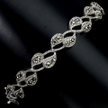 Bild 2 von Magnificent 925 Silver Bangle with Vietnam Marcasite Stones 