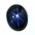 5.91 ct  Echter ovaler 11 x 9 mm Blue- Star Sternsaphir