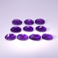 Bild 2 von 4.35 ct. 10 Stück ovale 6 x 4 mm Uruguay Amethyst Edelsteine