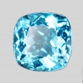 13.25 ct. VVS ! Schöner 13.6 x 13.6 mm Cushion Swiss Blue Topas.