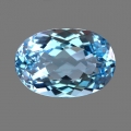 12.45 ct. VVS ! Schöner ovaler 17 x 11 mm Brasilien Sky Blue Topas