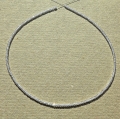 Withe Saphire string 70 ct with circular disks Ø 3 mm 42 cm length