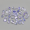 4.04 ct. 42 pieces natural Pear Facet Medium Blue Violet Tanzanite