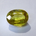 2.90 ct.  Toller ovaler gelblich grüner 10.5 x 7.5 mm Titanit Sphen