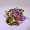 Bild 2 von 4.23 ct. 24 Stück feine unbeh. 6 x 3 mm Multi Color Turmalin Navette