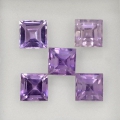 3.47 ct  5  Stück natürl. violette 5.0 mm Brasilien Amethyst Edelsteine