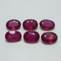 3.08 ct. 6 pieces oval Pink Red 6 x 4 mm Mozambique Ruby Gemstones