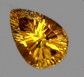 14.43 ct. Beatiful Gold Yellow 19 x 13.3 mm Pear Facet Brazil Citrine