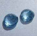 Bild 2 von 6.43 ct. VS! Tolles Paar runde 9 mm Brasilien Sky Blue Topase