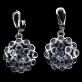 Bild 2 von Elegant 925 Silver Earrings with genuine Tanzanite Gemstones