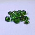 Bild 2 von 4.45 ct. 15 Stück runde natürliche 4 mm Chrom Diopsid Edelsteine