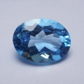 Bild 1 von 12.25 ct. Augenreiner ovaler 16 x 12 mm Brasilien Sky Blue Topas