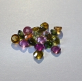 Bild 2 von 3.15 ct. 20 Stück feine runde unbeh. 3.3 mm Multi Color Brasilien Turmaline