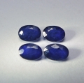 2.56 ct . 4 Stück  blaue ovale 6 x 4 mm Madagaskar  Saphire