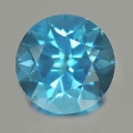 3.75 ct  VVS! Toller echter runder 9.1 mm Swiss Blue Topas mit schöner Farbe!