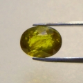2.05 ct. Oval greenish yellow 7.8 x 6  mm Madagascar Grossular Garnet