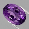 10.52 ct. Schöner ovaler Intensiv Violetter 16 x 11.5 mm Uruguay Amethyst