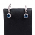 Bild 2 von nice Pair of 925 Silver Earrings with genuine London Blue Topaz Gemstones