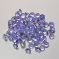 4.17 ct. 69 pieces natural 2.5 mm Brilliant Cut Tanzanite Gemstones