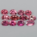 2.11 ct. 12 Stück unbehandelte ovale Pink Violette Mosambik Turmaline