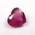 3.57 ct. Noble natural 10.9 x 9.2 mm Heart Facet Mozambique Ruby 