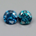 0.18 ct. Zertifiziertes Paar 2.8 mm Fancy Blue Afrika Brillanten, P-2