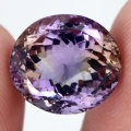 15.32 ct VVS ! Ovaler 16 x 14.4 mm Bolivien Ametrin