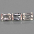 1.44 ct. 3 St. unbeh. Pfirsich- Rosa Afrika Morganite (Pink Smaragd) Edelsteine